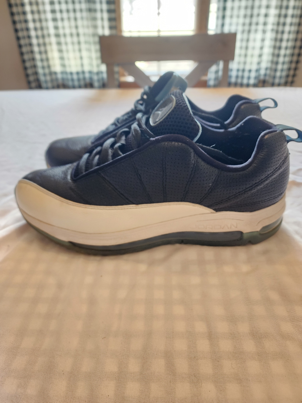 Jordan Men's Navy and White Athletic Sneakers